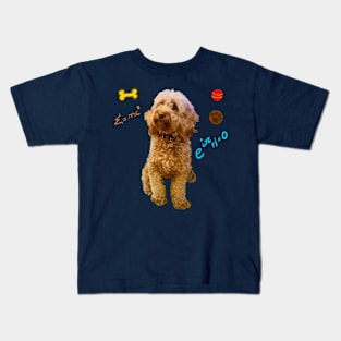 Doggy math with cute Cavoodle, Cavapoo, Cavalier King Charles Spaniel Kids T-Shirt